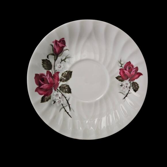 Queen Anne Bone China England Rose Teacup & Saucer Set Gold Trim - Picture 7 of 9